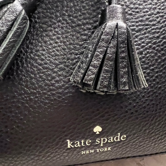 Kate Spade Hayes Street ARLA Black Pebbled Leather Camera Crossbody Bag EUC - Picture 5 of 9